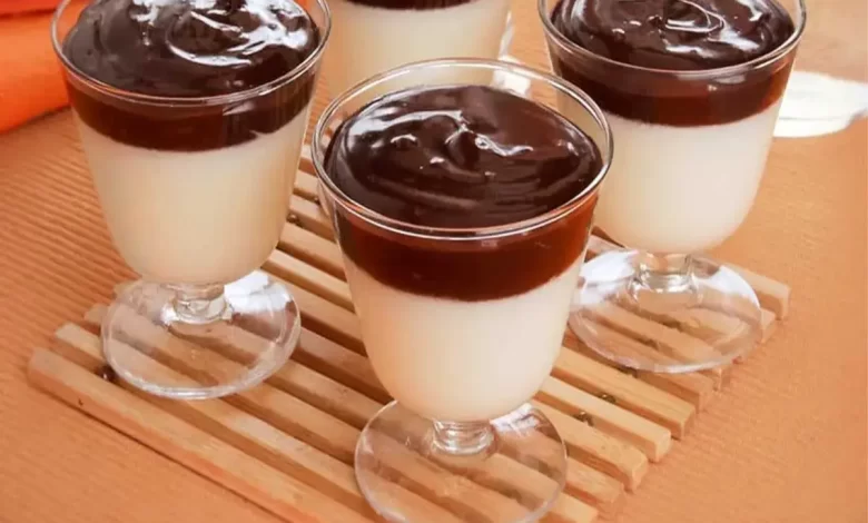 Doce Gelado de Coco com Chocolate