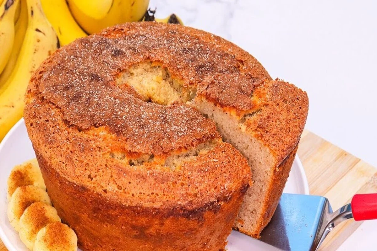 Receita de bolo de banana com canela no liquidificador