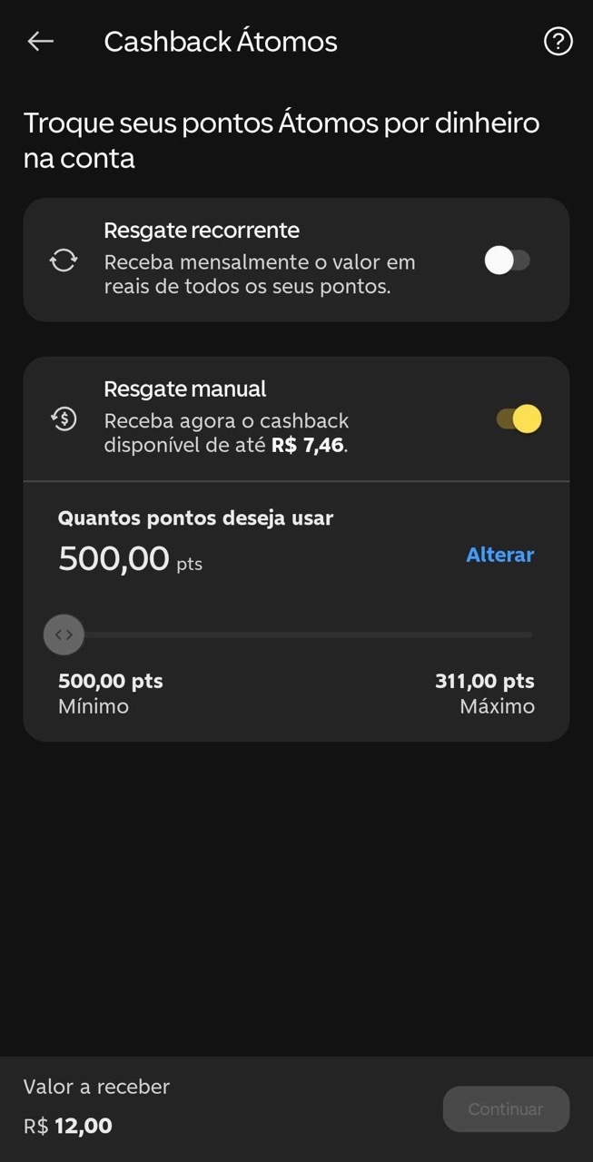 como trocar pontos atomos por cashback 04
