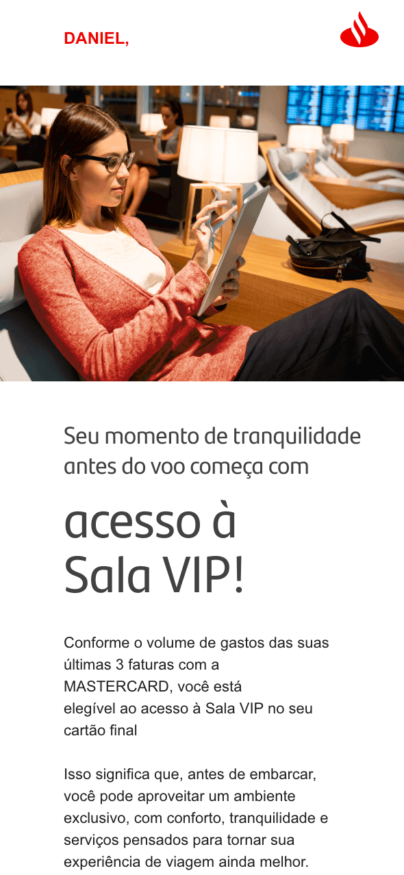aviso sala vip santander cartoes