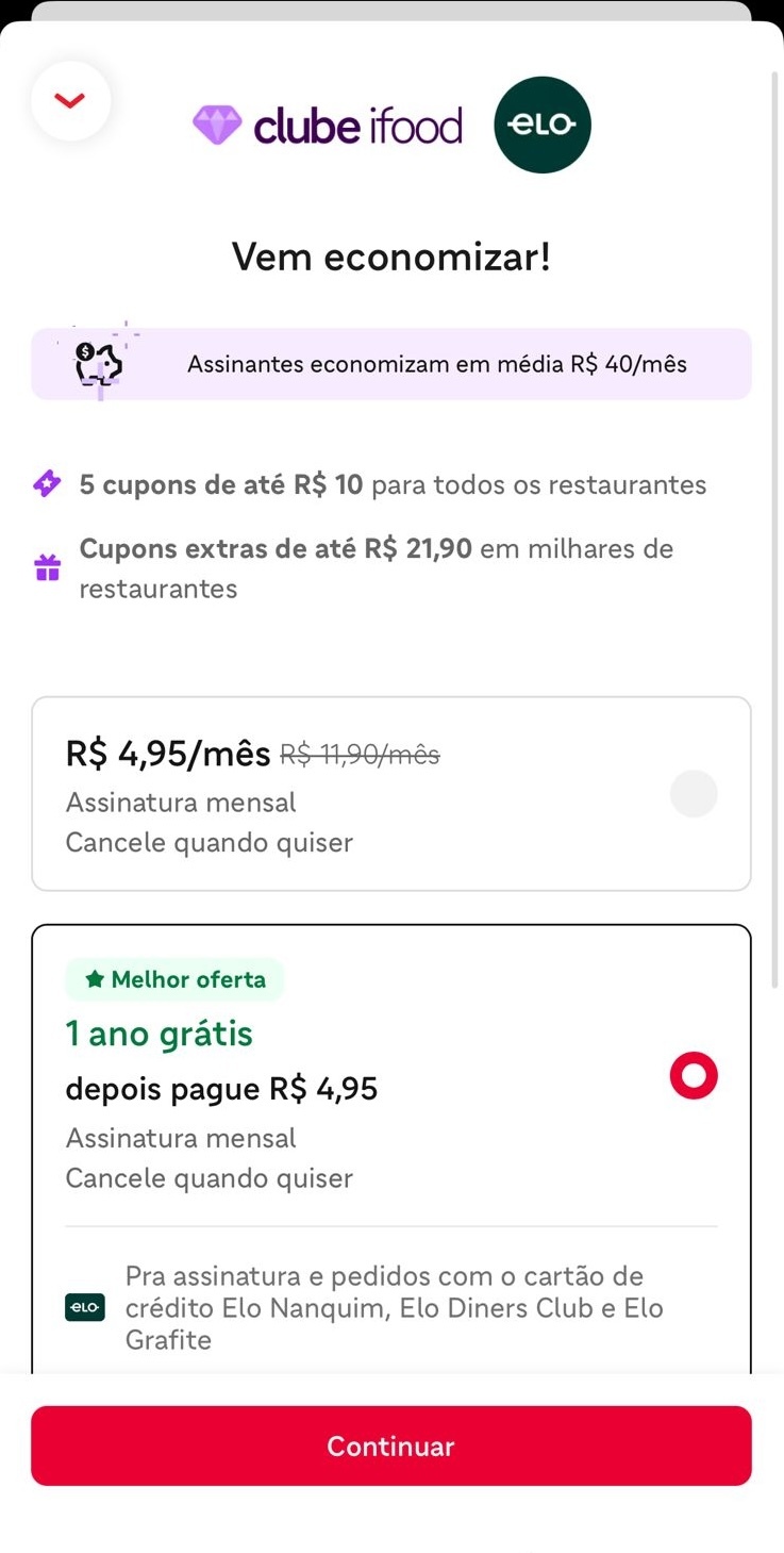 elo clube ifood gratis mar261
