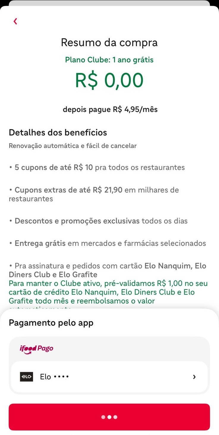 elo clube ifood gratis mar262