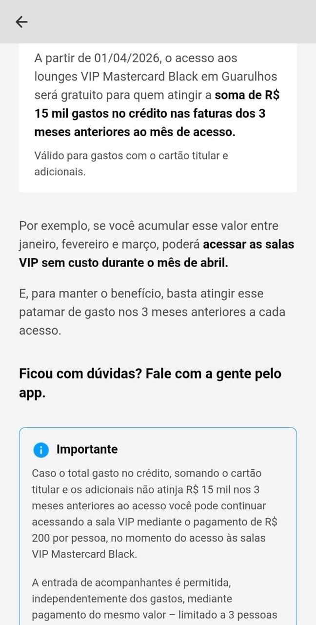 gasto minimo cartao c6 bank sala vip mastercard 1