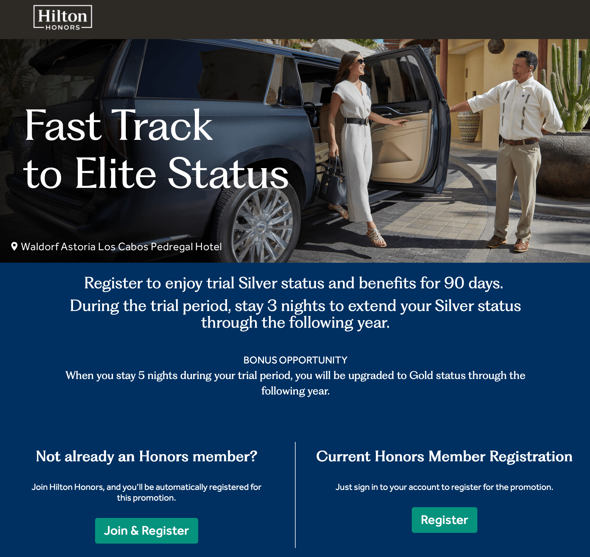 promocao status gratis hilton honos visa