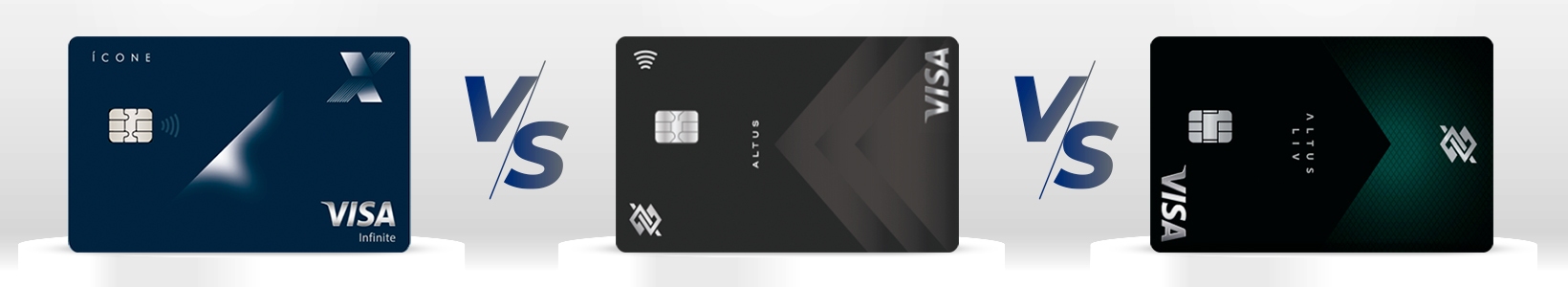 Caixa Ícone Visa Infinite e Banco do Brasil Altus/Altus Liv Visa Infinite