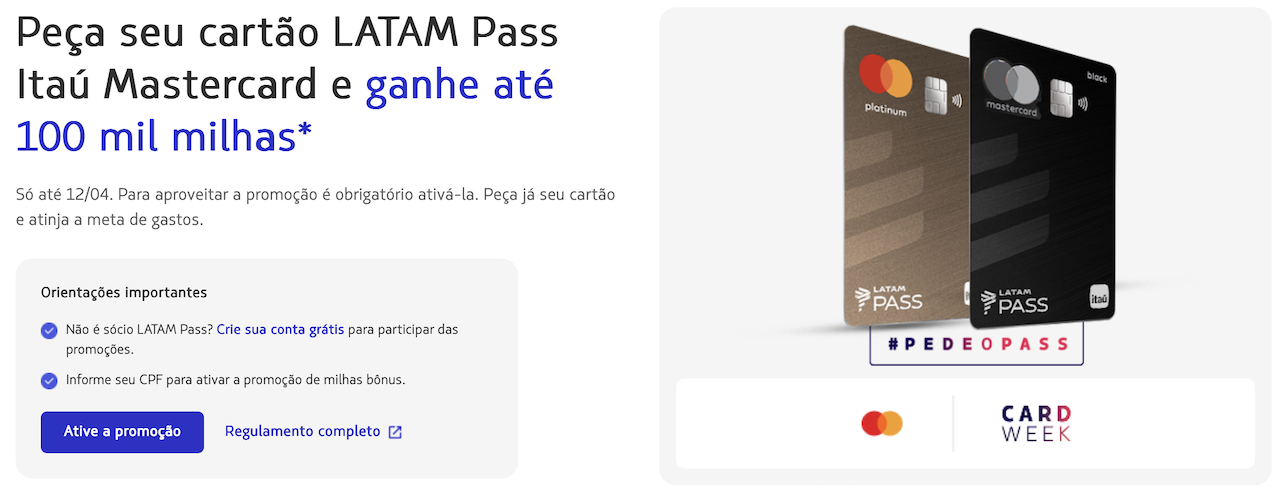 cartao latam pass 100k abr26