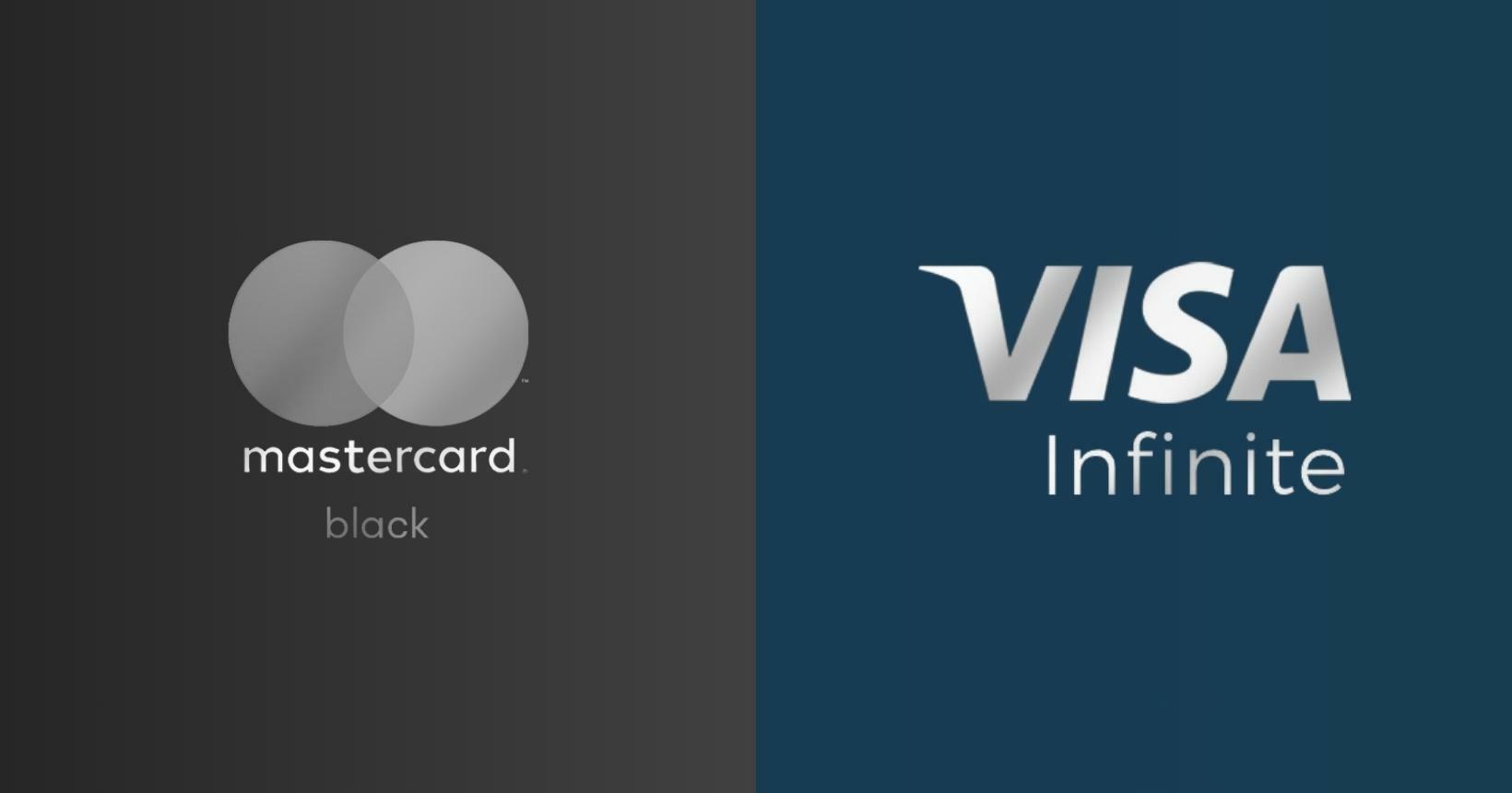 mastercard black visa infinite capa