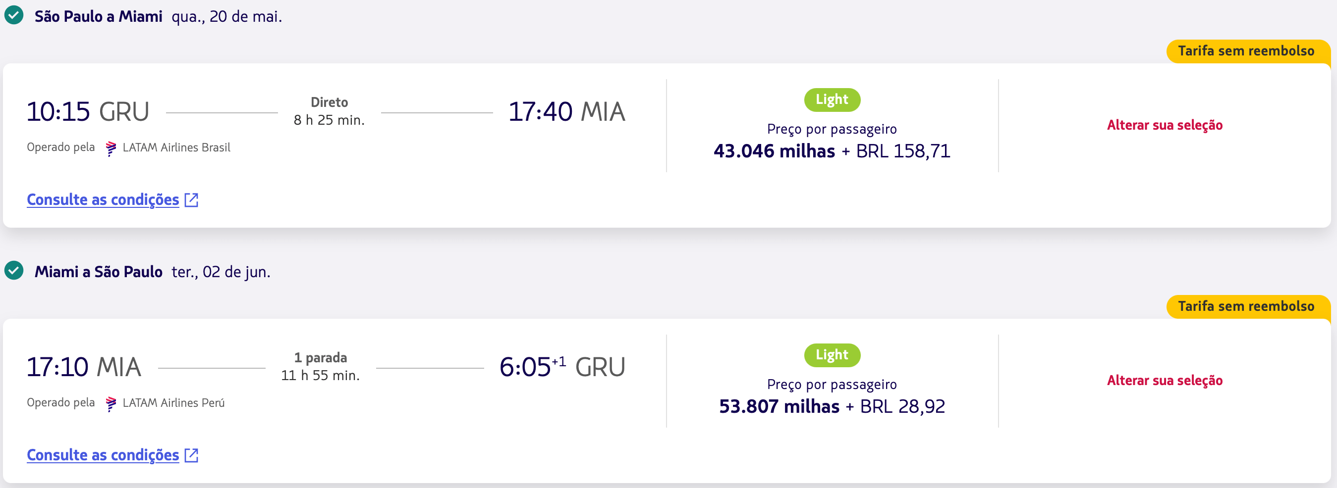 passagens latam pass gru mia