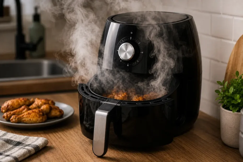 Air Fryer Soltando Fumaça